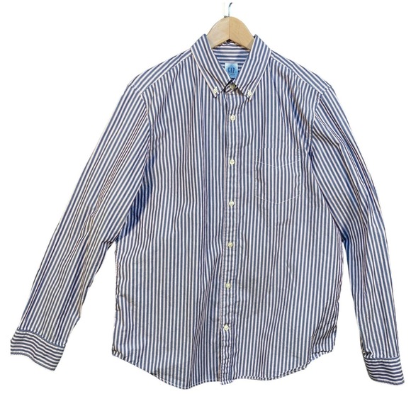 GAP Other - GAP Mens Striped Button Down Shirt Long Sleeve Casual Business Size L